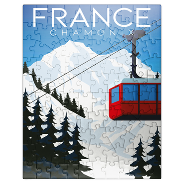 puzzleplate Chamonix France art deco style vintage poster illustration 100 Jigsaw Puzzle