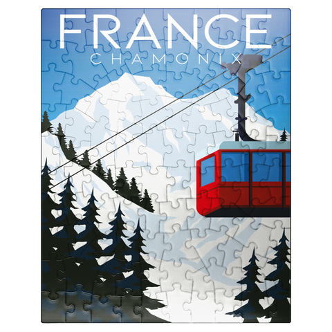 puzzleplate Chamonix France art deco style vintage poster illustration 100 Jigsaw Puzzle