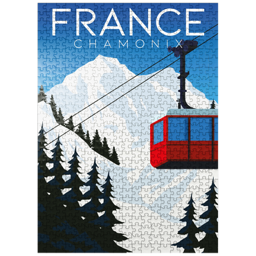 puzzleplate Chamonix France art deco style vintage poster illustration 500 Jigsaw Puzzle