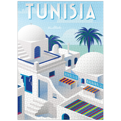 puzzleplate Tunisia, art deco style vintage poster, illustration 1000 Jigsaw Puzzle