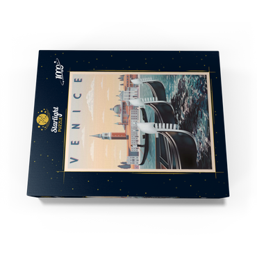 Venice, Italy, Vietnam, art deco style vintage poster, illustration 1000 Jigsaw Puzzle box view1