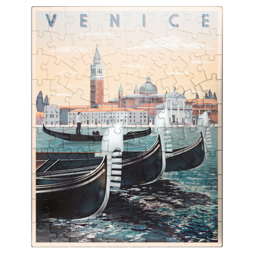 puzzleplate Venice Italy Vietnam art deco style vintage poster illustration 100 Jigsaw Puzzle