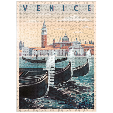 puzzleplate Venice Italy Vietnam art deco style vintage poster illustration 500 Jigsaw Puzzle