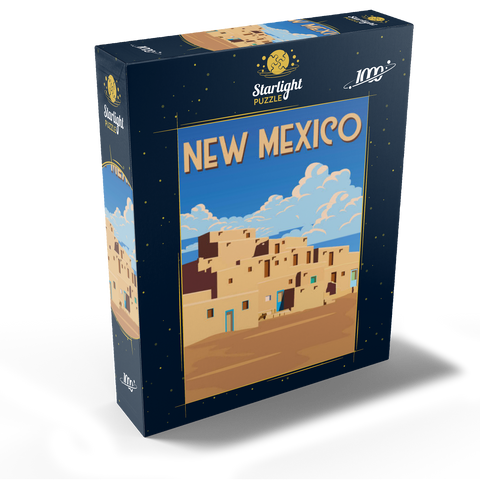 New Mexico, USA, art deco style vintage poster, illustration 1000 Jigsaw Puzzle box view1
