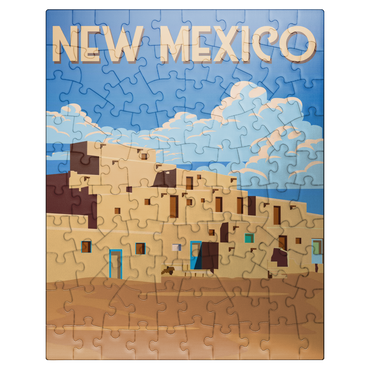 puzzleplate New Mexico USA art deco style vintage poster illustration 100 Jigsaw Puzzle