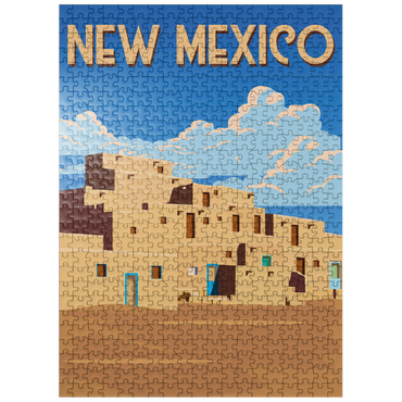 puzzleplate New Mexico USA art deco style vintage poster illustration 500 Jigsaw Puzzle