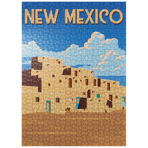 puzzleplate New Mexico USA art deco style vintage poster illustration 500 Jigsaw Puzzle
