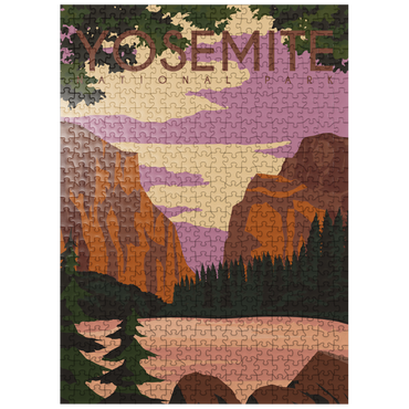 puzzleplate Yosemite National Park Central California USA Art Deco style vintage poster illustration 500 Jigsaw Puzzle
