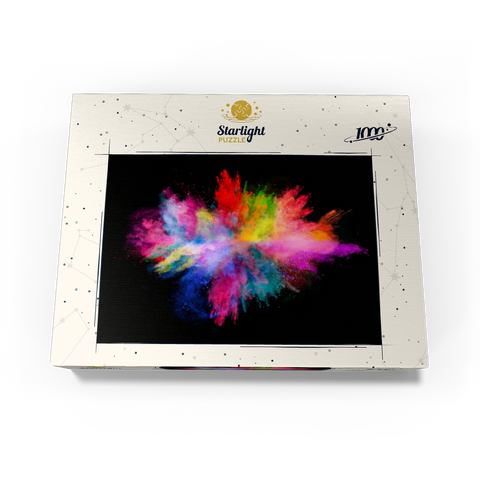 Powder color explosion against black background 1000 Jigsaw Puzzle box view1