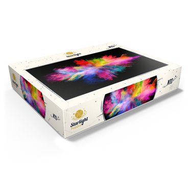Powder color explosion against black background 100 Jigsaw Puzzle box view1