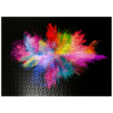 puzzleplate Powder color explosion against black background 500 Jigsaw Puzzle