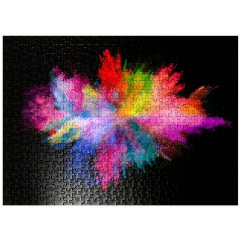 puzzleplate Powder color explosion against black background 500 Jigsaw Puzzle