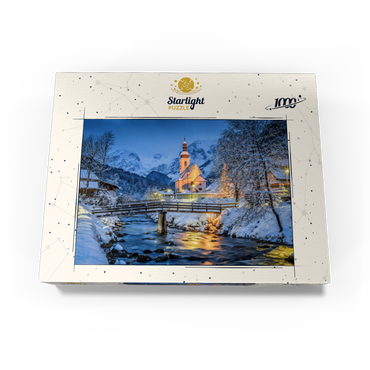 Berchtesgaden winter landscape, pilgrimage church of Saint Sebastian 1000 Jigsaw Puzzle box view1