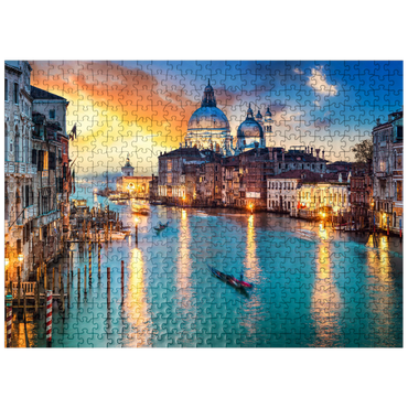 puzzleplate Grand Canal with gondola at sunset Venice Italy 500 Jigsaw Puzzle