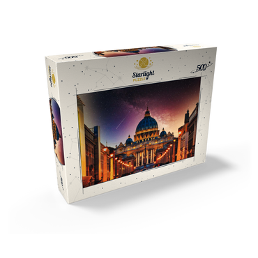 Vatican City. Illuminated St. Peters Basilica in Vatican City by Night 500 Jigsaw Puzzle box view1