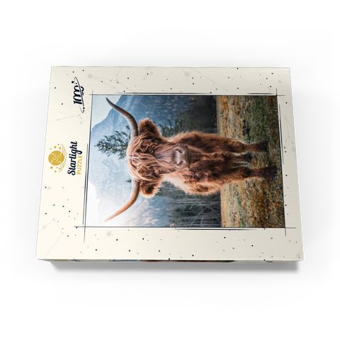 Highland cattle in the Italian Dolomites 1000 Jigsaw Puzzle box view1