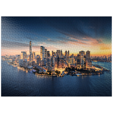 puzzleplate New York City panoramic skyline at sunrise. 1000 Jigsaw Puzzle