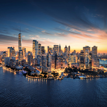 New York City panoramic skyline at sunrise. 1000 Jigsaw Puzzle 3D Modell