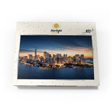 New York City panoramic skyline at sunrise. 100 Jigsaw Puzzle box view1