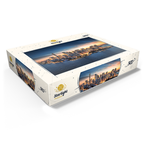 New York City panoramic skyline at sunrise. 500 Jigsaw Puzzle box view1