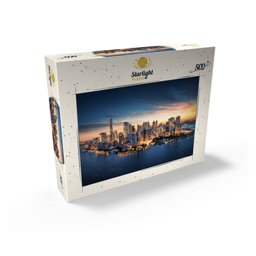 New York City panoramic skyline at sunrise. 500 Jigsaw Puzzle box view1