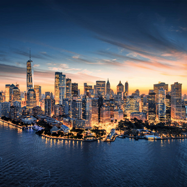 New York City panoramic skyline at sunrise. 500 Jigsaw Puzzle 3D Modell