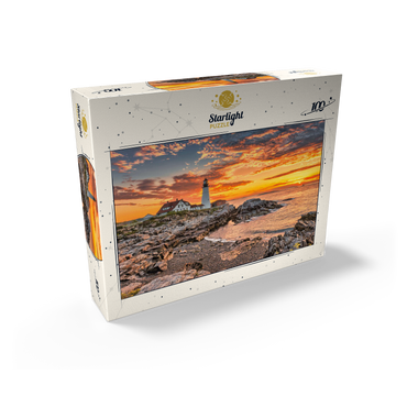 Portland Lighthouse at Sunrise in New England Maine USA 100 Jigsaw Puzzle box view1