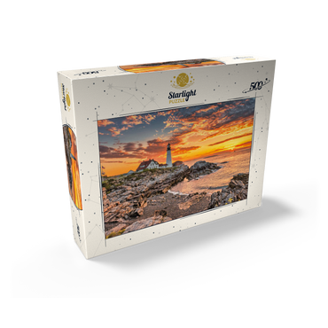 Portland Lighthouse at Sunrise in New England Maine USA 500 Jigsaw Puzzle box view1