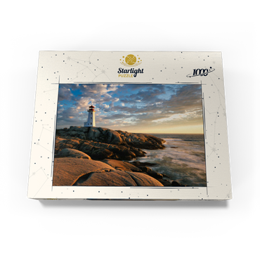 Sunset at Peggys Cove Lighthouse, Nova Scotia, Canada 1000 Jigsaw Puzzle box view1