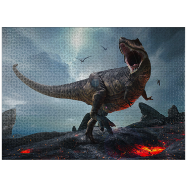 puzzleplate Tyrannosaurus Rex, in a harsh prehistoric world 1000 Jigsaw Puzzle