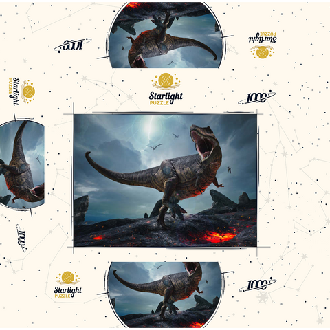 Tyrannosaurus Rex, in a harsh prehistoric world 1000 Jigsaw Puzzle box 3D Modell