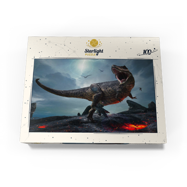Tyrannosaurus Rex in a harsh prehistoric world 100 Jigsaw Puzzle box view1