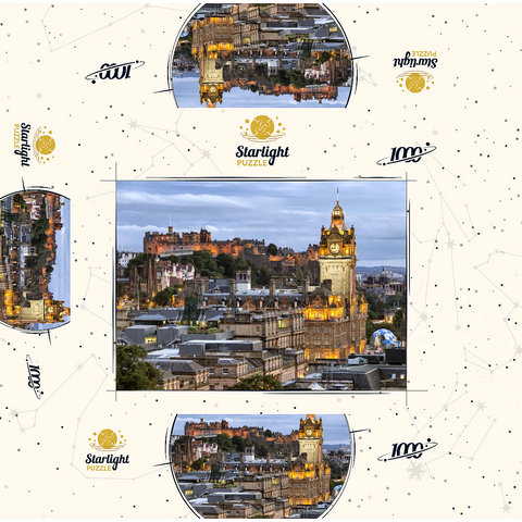 Edinburgh, Scotland 1000 Jigsaw Puzzle box 3D Modell