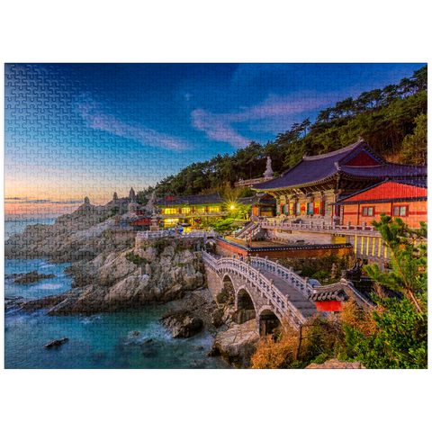 puzzleplate Beautiful sunrise Haedong Yongongs Temple Busan, Korea 1000 Jigsaw Puzzle