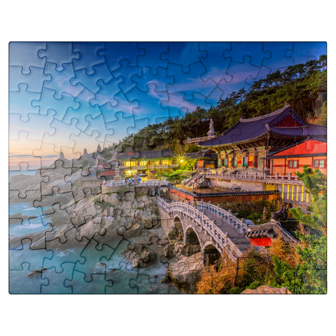 puzzleplate Beautiful sunrise Haedong Yongongs Temple Busan Korea 100 Jigsaw Puzzle