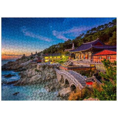 puzzleplate Beautiful sunrise Haedong Yongongs Temple Busan Korea 500 Jigsaw Puzzle