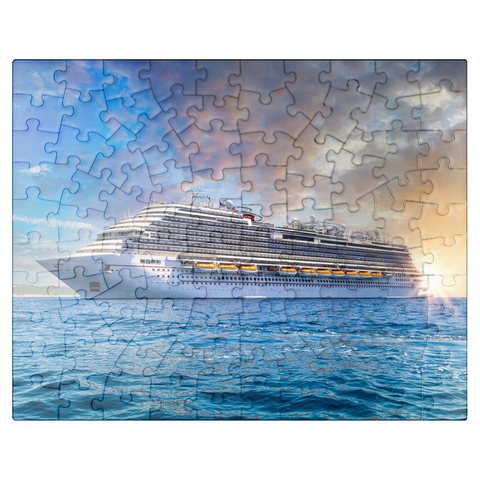 puzzleplate Cruise ship in the Caribbean 100 Jigsaw Puzzle