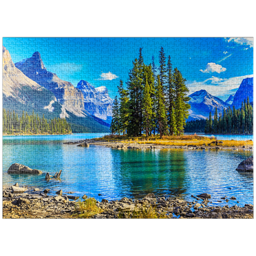 puzzleplate Spirit Island in Maligne Lake - Jasper National Park, Canada 1000 Jigsaw Puzzle
