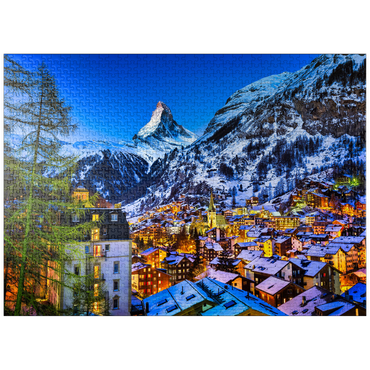 puzzleplate Zermatt and the Matterhorn, Switzerland 1000 Jigsaw Puzzle