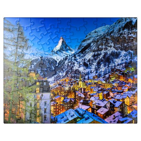puzzleplate Zermatt and the Matterhorn Switzerland 100 Jigsaw Puzzle