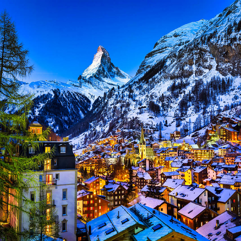 Zermatt and the Matterhorn Switzerland 100 Jigsaw Puzzle 3D Modell