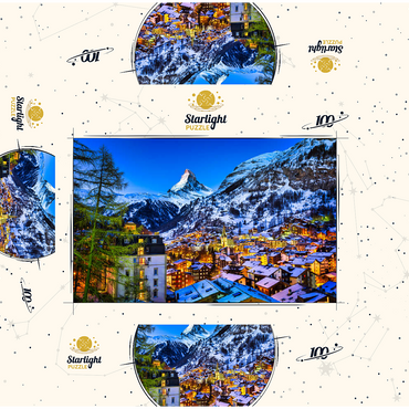 Zermatt and the Matterhorn Switzerland 100 Jigsaw Puzzle box 3D Modell