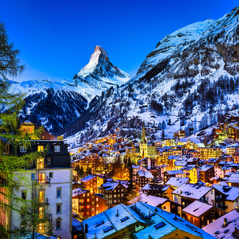 Zermatt and the Matterhorn Switzerland 500 Jigsaw Puzzle 3D Modell