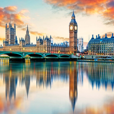 Big Ben and Houses of Parliament, London, England 1000 Jigsaw Puzzle 3D Modell