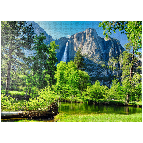puzzleplate Yosemite Waterfall, Yosemite National Park, California 1000 Jigsaw Puzzle