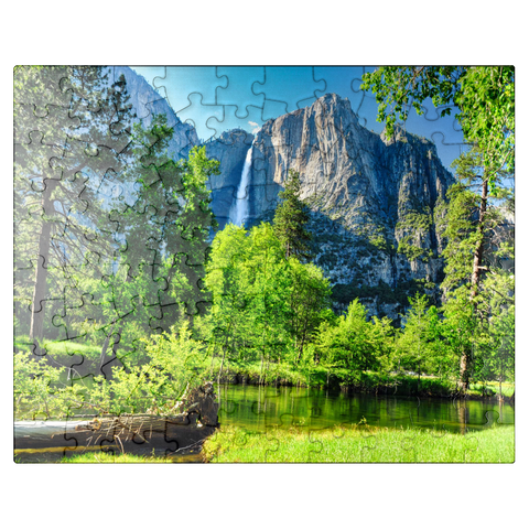 puzzleplate Yosemite Waterfall Yosemite National Park California 100 Jigsaw Puzzle