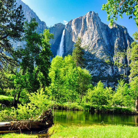 Yosemite Waterfall Yosemite National Park California 100 Jigsaw Puzzle 3D Modell