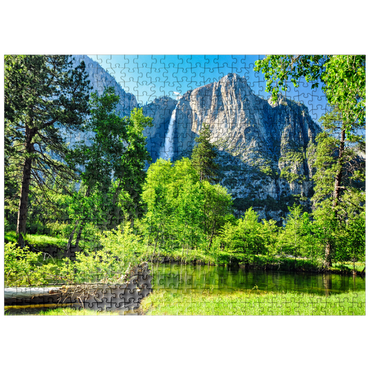 puzzleplate Yosemite Waterfall Yosemite National Park California 500 Jigsaw Puzzle