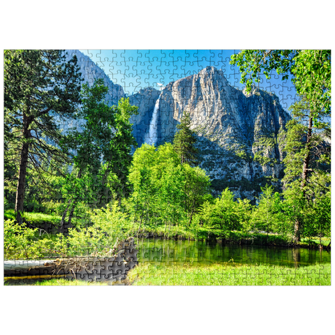 puzzleplate Yosemite Waterfall Yosemite National Park California 500 Jigsaw Puzzle
