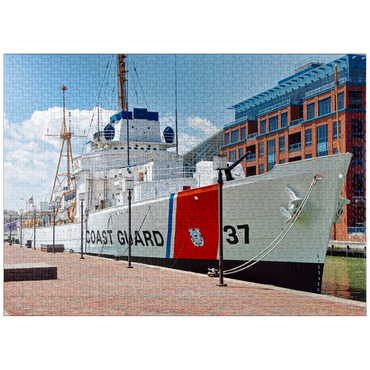 puzzleplate Taney (WHEC-37) Coast Guard vessel at the Maritime Museum in Baltimore, Maryland. 1000 Jigsaw Puzzle
